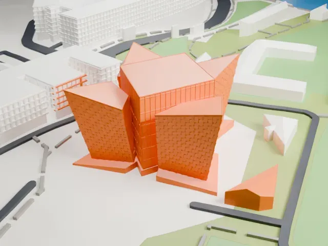 Titanic Belfast model, North view