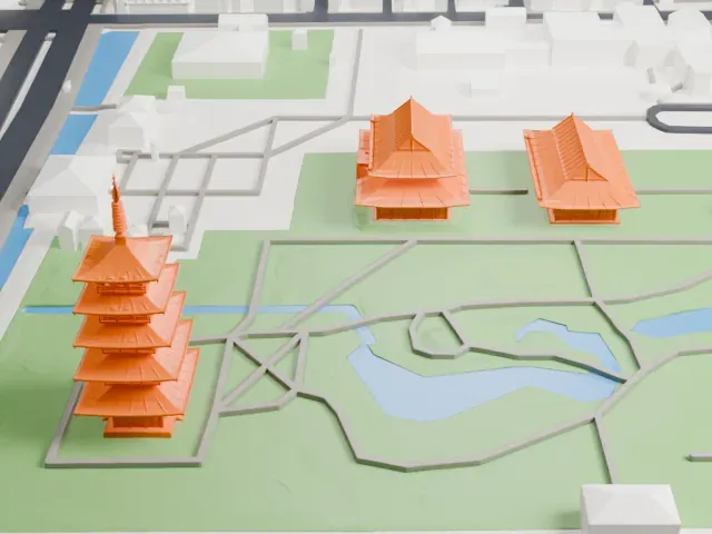Tō-ji model, East view