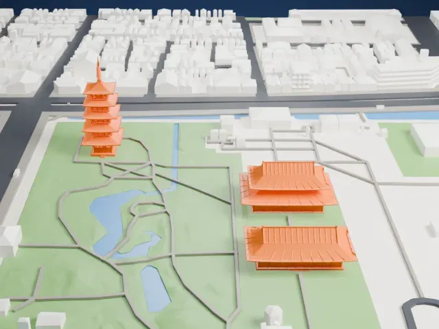 Tō-ji model, North view
