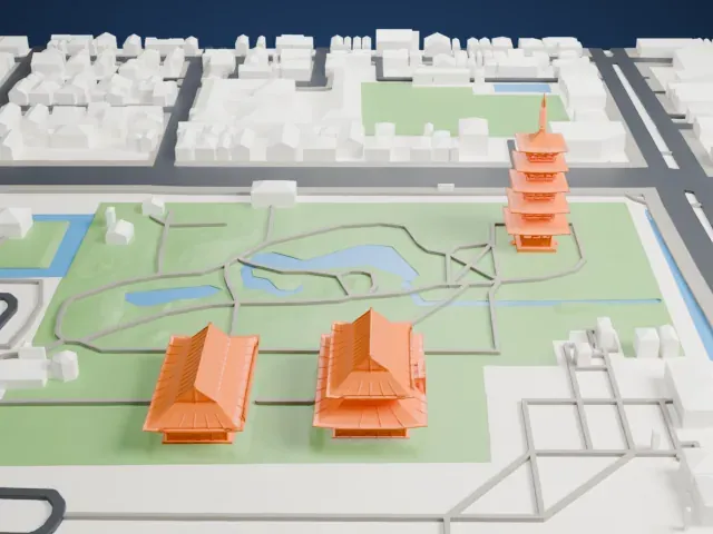 Tō-ji model, West view