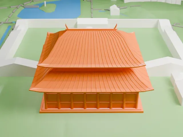 Todai-ji model, North view