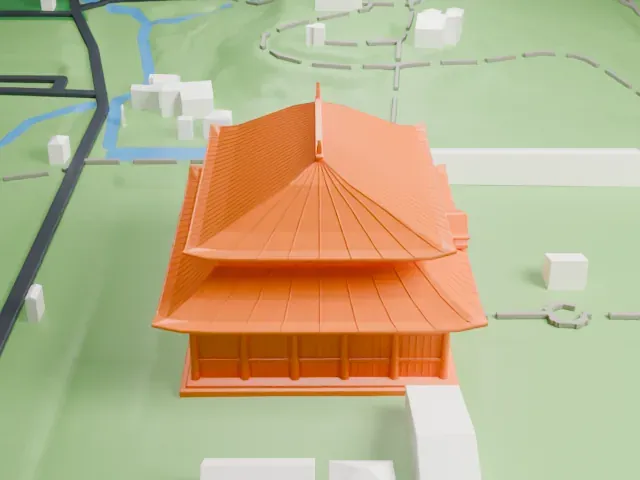 Todai-ji model, West view