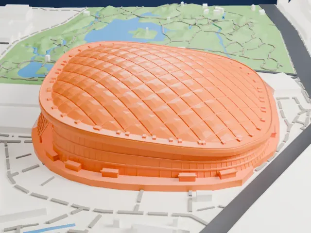 Tokyo Dome model, East view