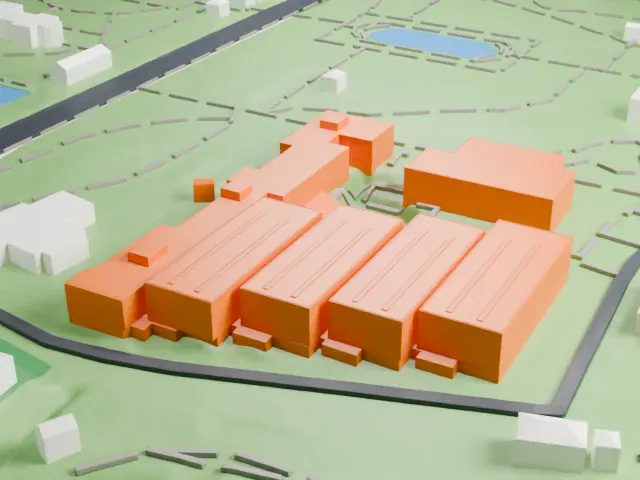 Tokyo Metropolitan Art Museum model, West view