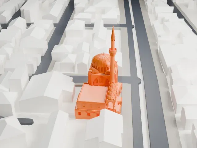Tokyo Mosque model, East view