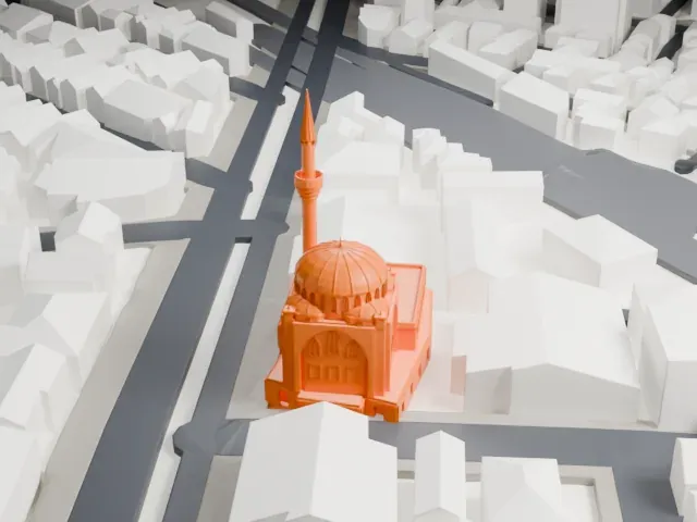 Tokyo Mosque model, West view