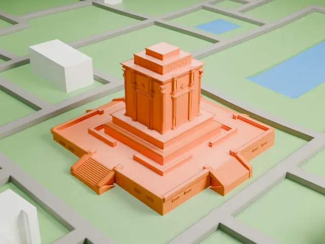Tomb of Ferdowsi model, North view