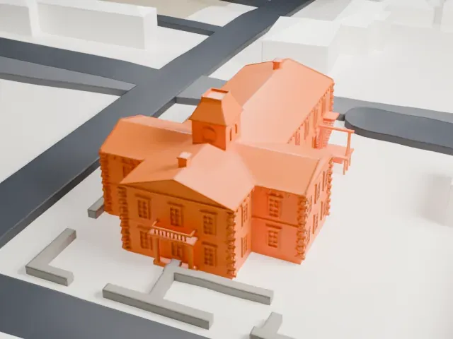 Tombstone Courthouse model, North view