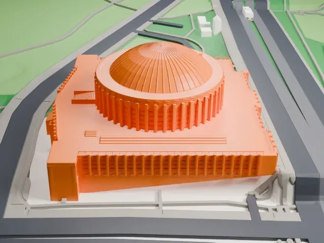 Tonhalle Düsseldorf model, West view