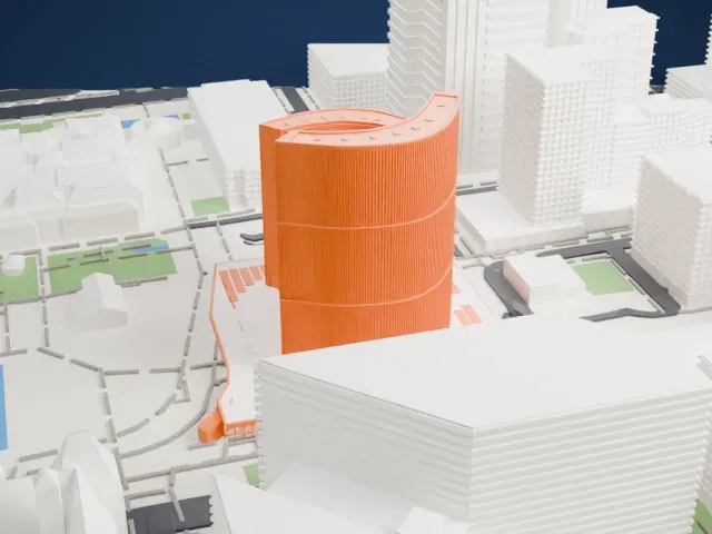Toronto City Hall model, East view
