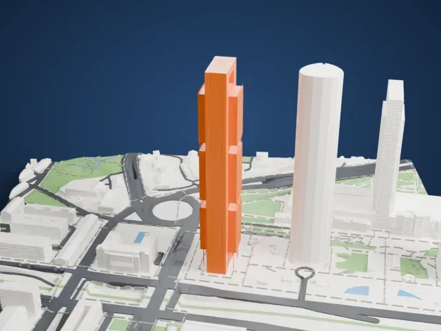 Torre Cepsa model, East view