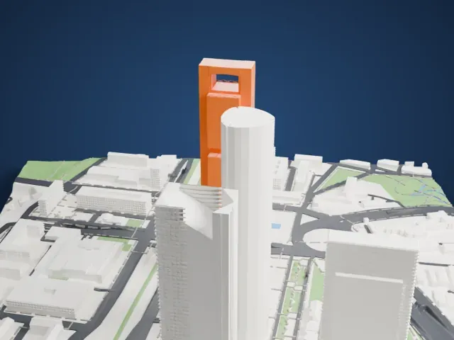 Torre Cepsa model, North view