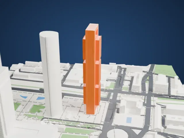 Torre Cepsa model, West view