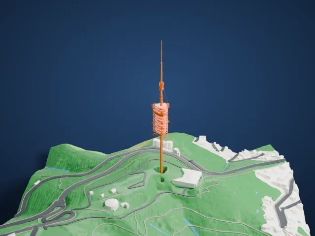 Torre de Collserola model, North view