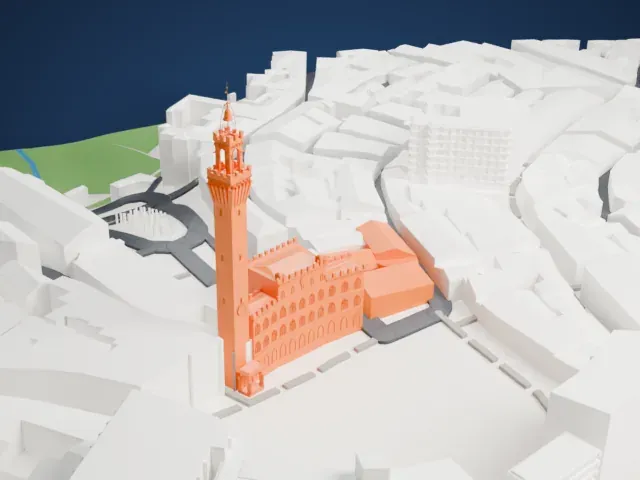 Torre del Mangia model, North view