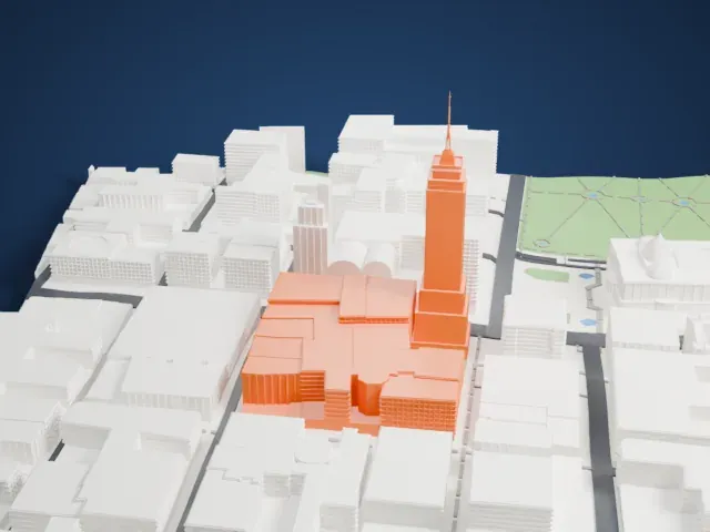 Torre Latinoamericana model, East view