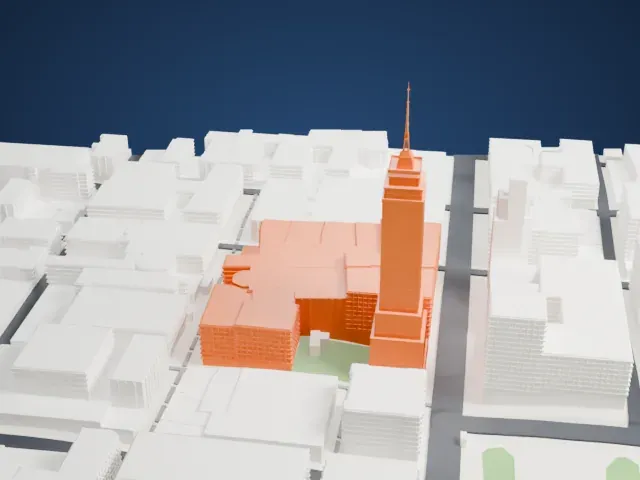 Torre Latinoamericana model, North view