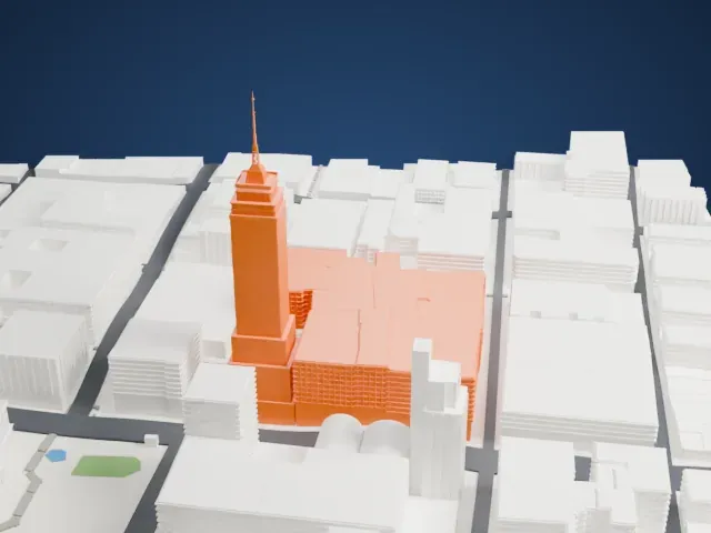 Torre Latinoamericana model, West view