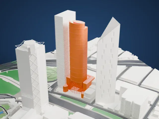 Torre Mayor model, East view