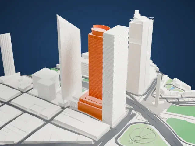 Torre Mayor model, West view