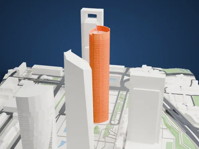 Torre PwC model, North view