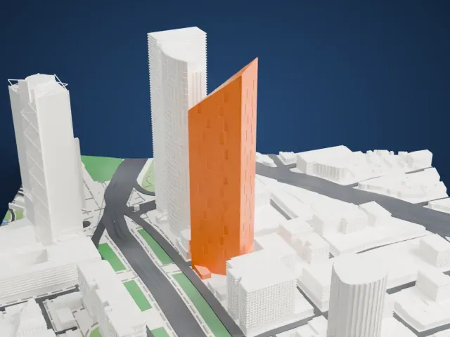 Torre Reforma model, East view