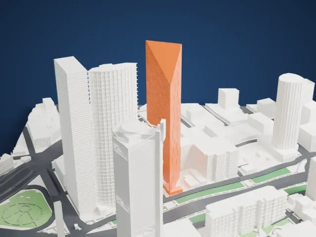 Torre Reforma model, South view