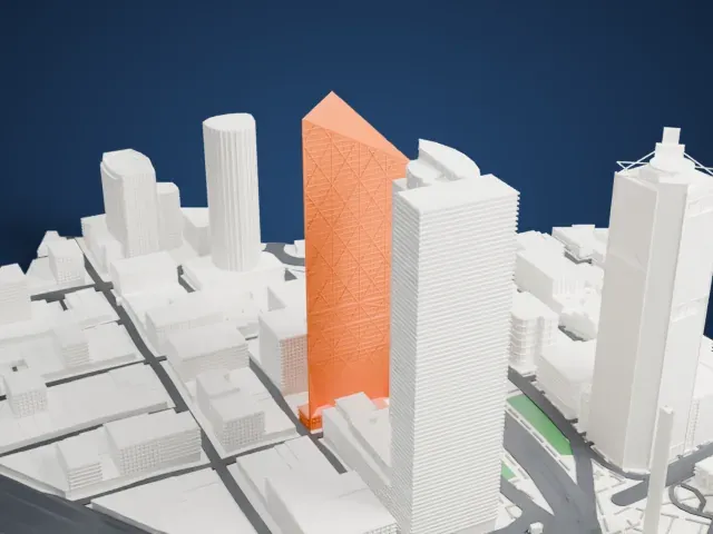 Torre Reforma model, West view