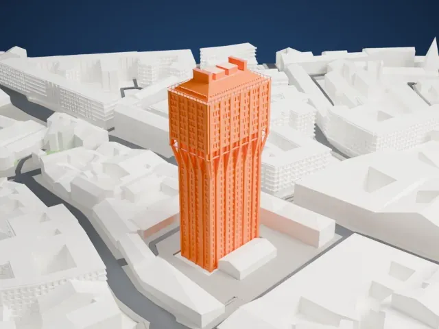 Torre Velasca model, North view