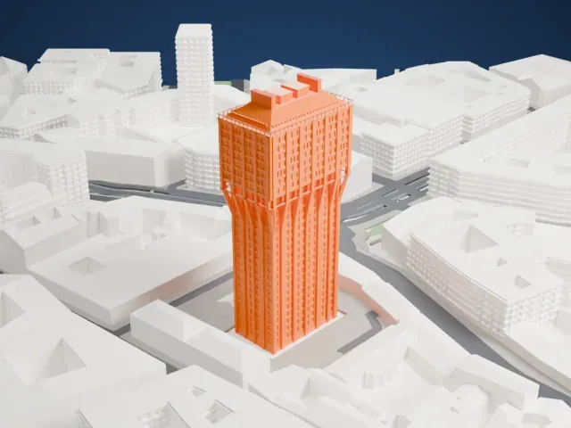 Torre Velasca model, South view