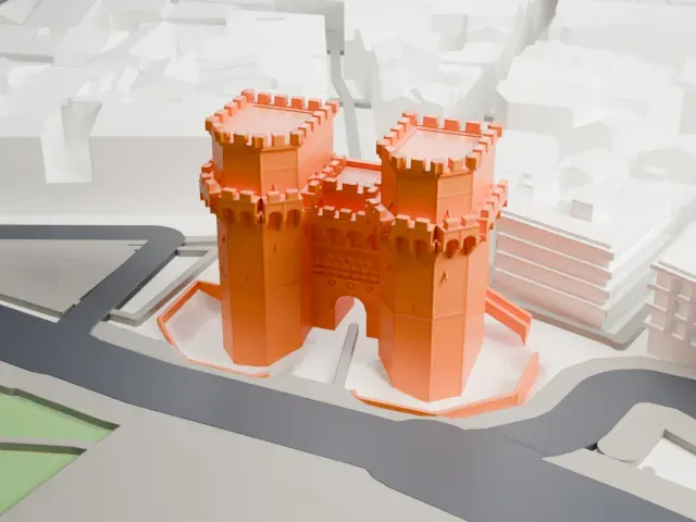 Torres de Serranos model, North view