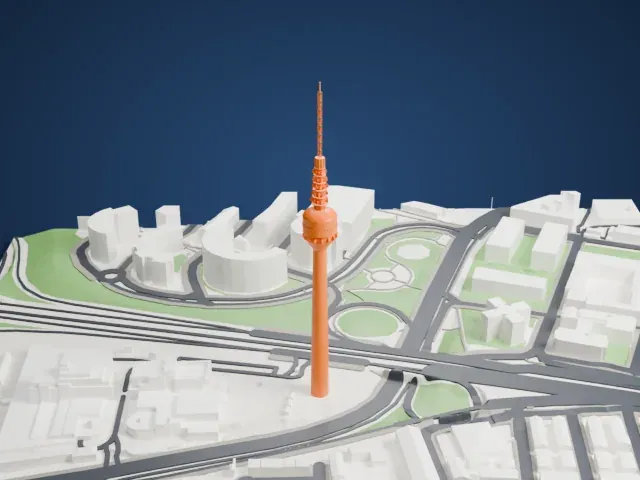 Torrespaña model, North view