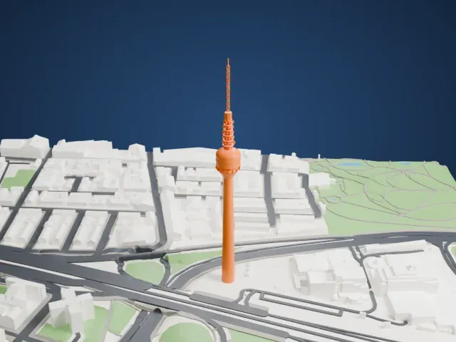 Torrespaña model, South view