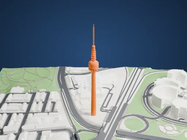 Torrespaña model, West view