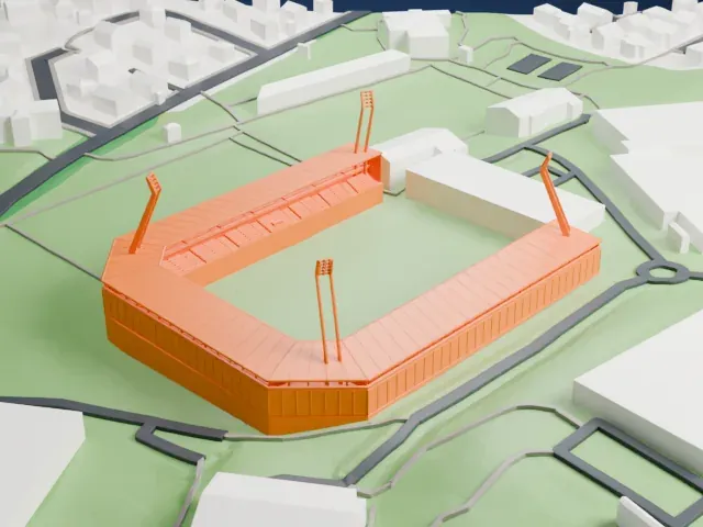Tórsvøllur model, East view