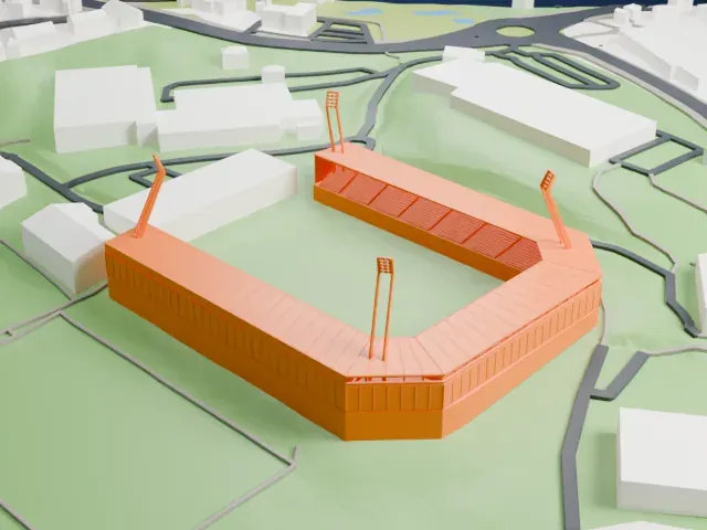 Tórsvøllur model, South view