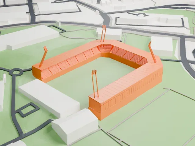 Tórsvøllur model, West view