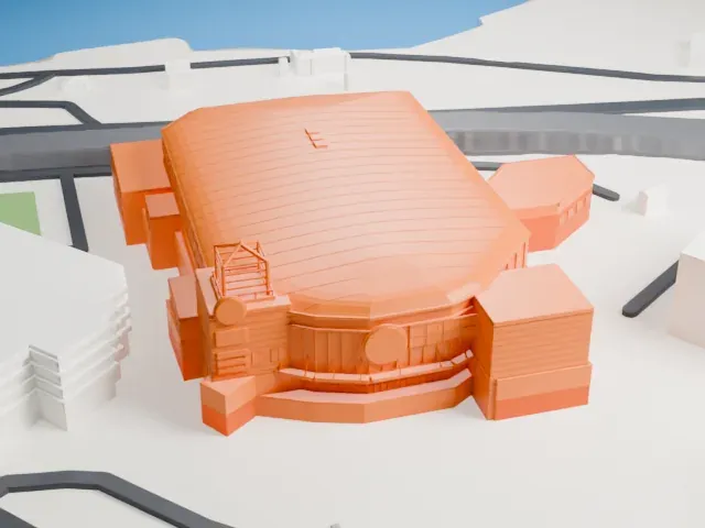 Total Mortgage Arena model, West view