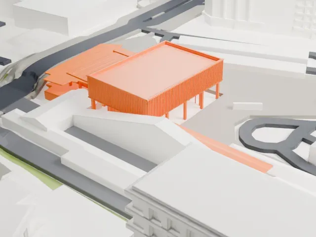 Tottenham Hale station model, East view