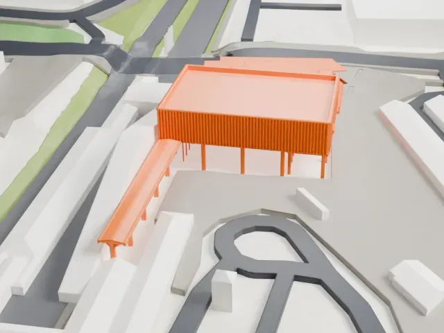 Tottenham Hale station model, North view