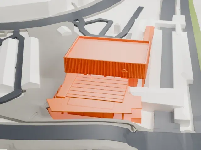 Tottenham Hale station model, South view