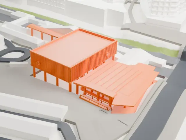 Tottenham Hale station model, West view