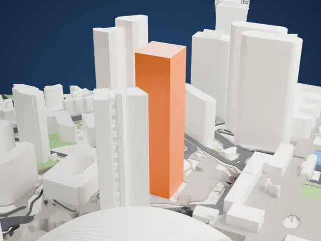 Tour Areva model, West view