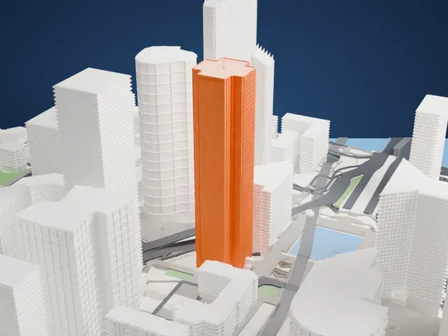 Tour CB21 model, West view