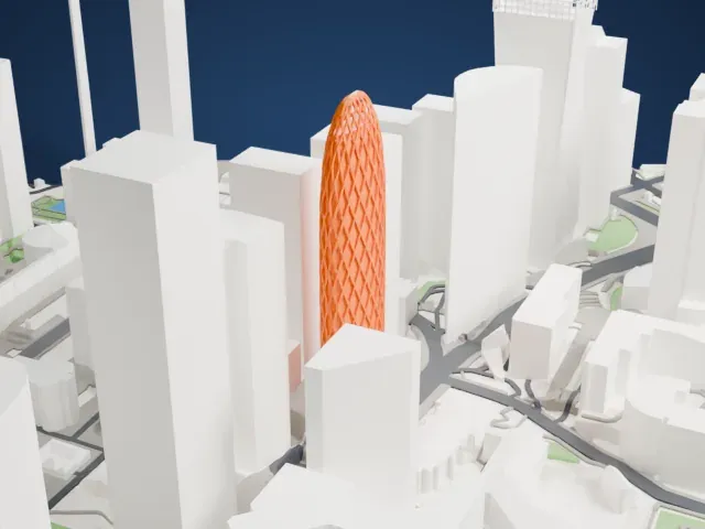 Tour D2 model, East view