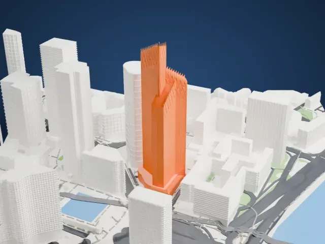 Tour First model, South view