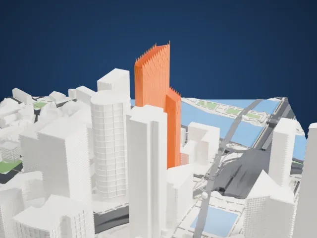 Tour First model, West view
