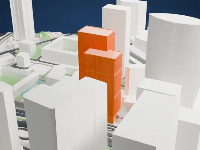 Tour Franklin model, East view