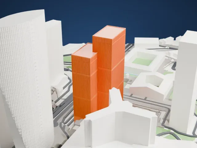 Tour Franklin model, North view