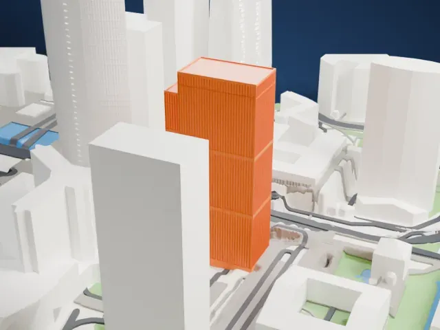 Tour Franklin model, West view